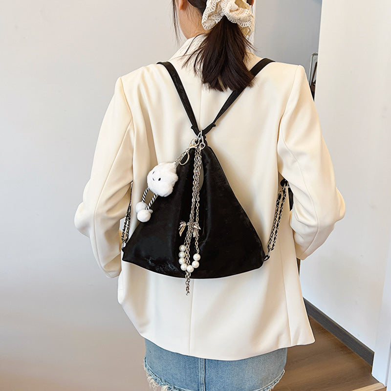 Large Capacity Spring Fashion Shoulder Bag with Synthetic Leather Texture - Teleplus large capacity spring fashion