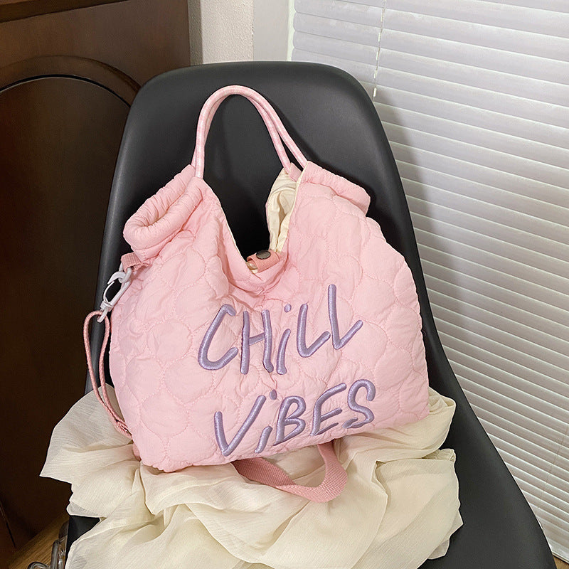 Large Capacity Student Commuter Bag with Colorful Bear Pendants for Female - Females large capacity student commuter