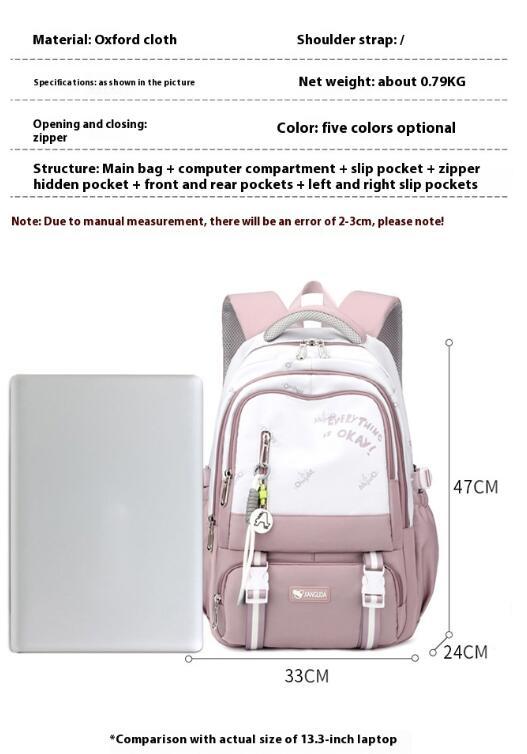 Large Capacity Student Cute And Lightweight Backpack - Backpack So Light It Floats Away With Your Homework