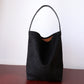 Large Capacity Suede Cowhide Bucket Bag in Genuine Leather for Daily - Teleplus idle style large capacity suede cowhide