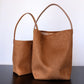 Large Capacity Suede Cowhide Bucket Bag in Genuine Leather for Daily - Teleplus idle style large capacity suede cowhide