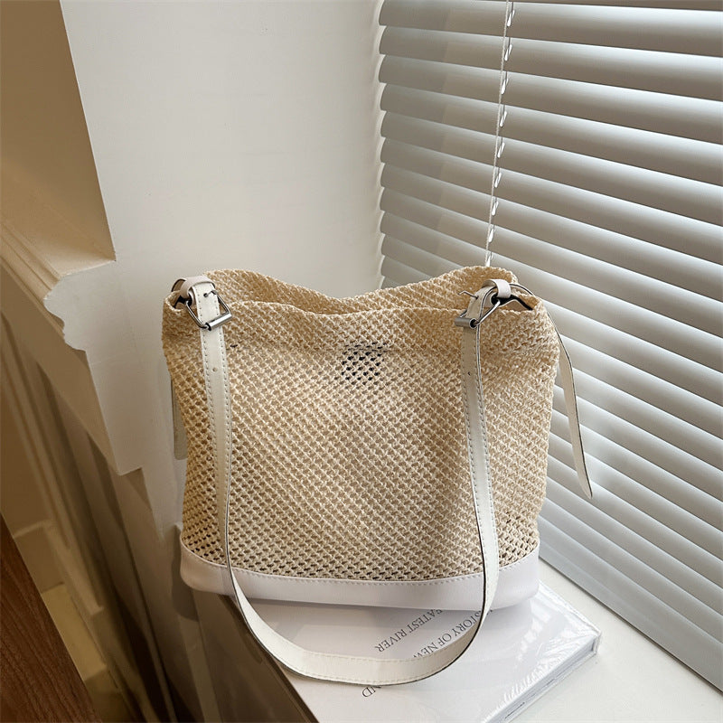 Large Capacity Summer Seaside Beach Woven Straw Bag for Daily - Teleplus large capacity summer seaside vacation beach