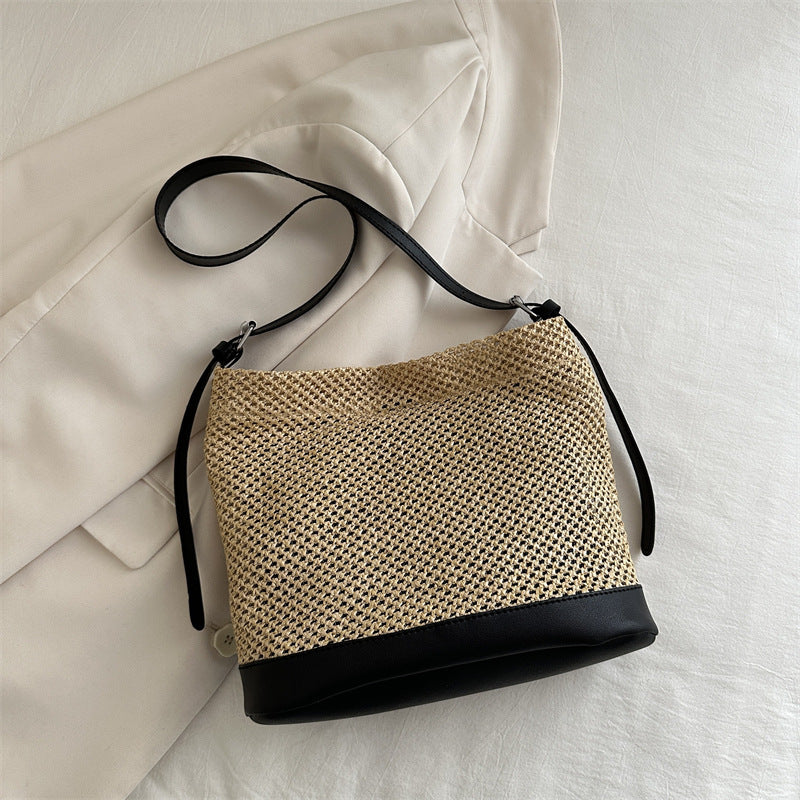 Large Capacity Summer Seaside Beach Woven Straw Bag for Daily - Teleplus large capacity summer seaside vacation beach