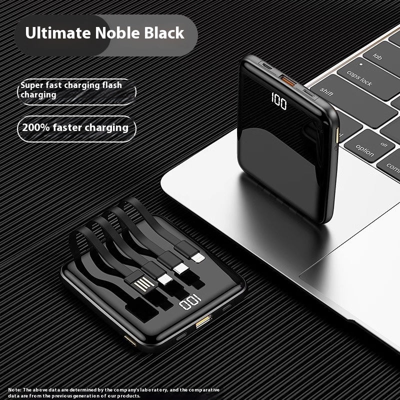 Large Capacity Super Fast Charge Wall Plug with Cable Power Bank Qingying Edition - Teleplus large capacity super fast