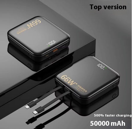 Large Capacity Super Fast Charge Wall Plug with Cable Power Bank Qingying Edition - Teleplus large capacity super fast