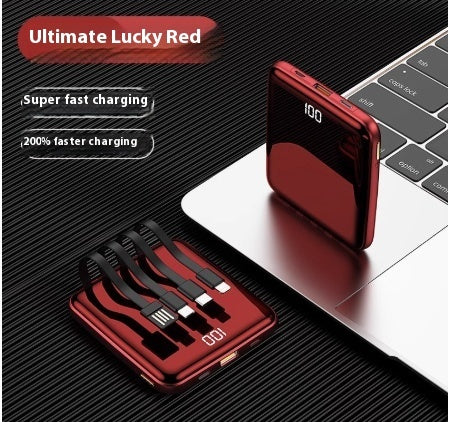 Large Capacity Super Fast Charge Wall Plug with Cable Power Bank Qingying Edition - Teleplus large capacity super fast