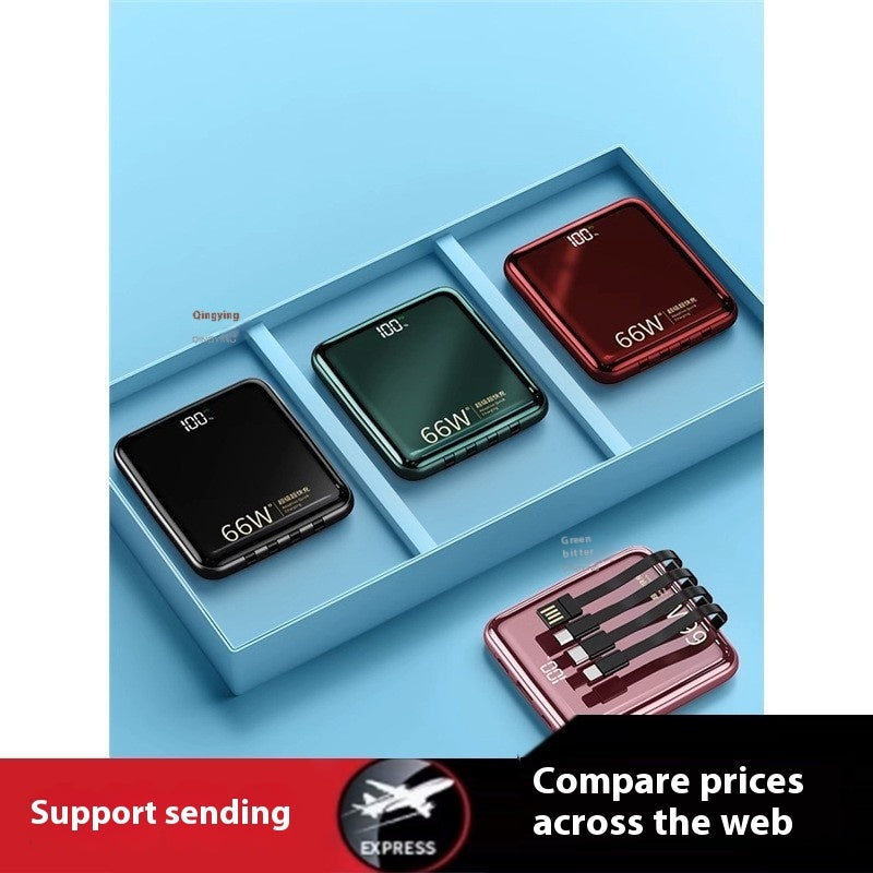 Large Capacity Super Fast Charge Wall Plug with Cable Power Bank Qingying Edition - Teleplus large capacity super fast