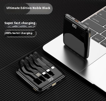 Large Capacity Super Fast Charge Wall Plug with Cable Power Bank Qingying Edition - Teleplus large capacity super fast