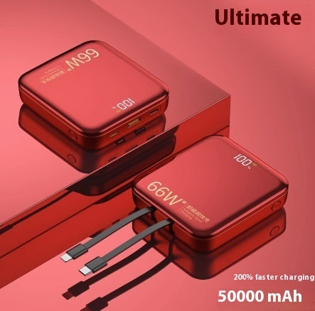 Large Capacity Super Fast Charge Wall Plug with Cable Power Bank Qingying Edition - Teleplus large capacity super fast