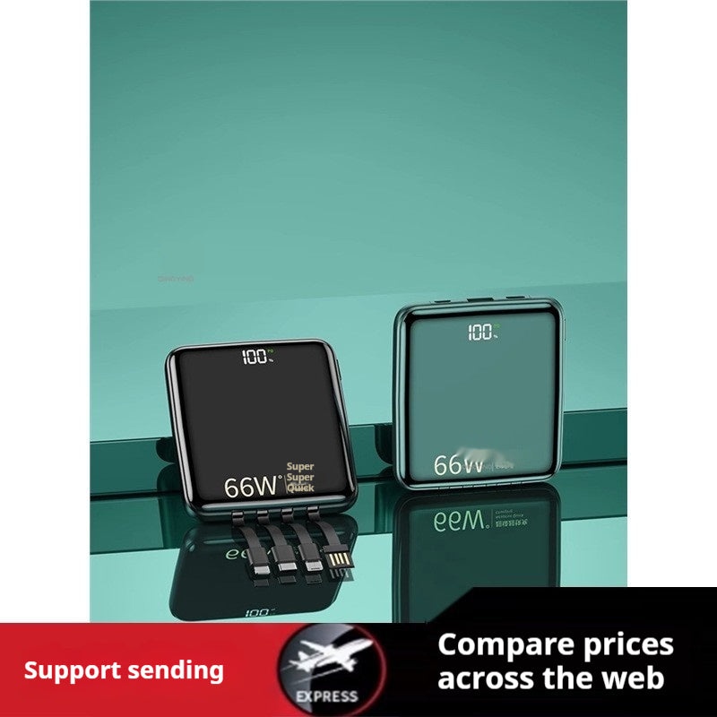 Large Capacity Super Fast Charge Wall Plug with Cable Power Bank Qingying Edition - Teleplus large capacity super fast