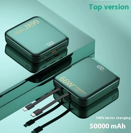 Large Capacity Super Fast Charge Wall Plug with Cable Power Bank Qingying Edition - Teleplus large capacity super fast