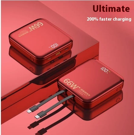 Large Capacity Super Fast Charge Wall Plug with Cable Power Bank Qingying Edition - Teleplus large capacity super fast