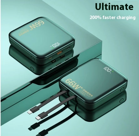 Large Capacity Super Fast Charge Wall Plug with Cable Power Bank Qingying Edition - Teleplus large capacity super fast