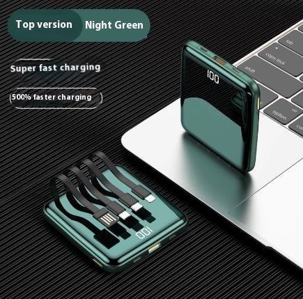 Large Capacity Super Fast Charge Wall Plug with Cable Power Bank Qingying Edition - Teleplus large capacity super fast