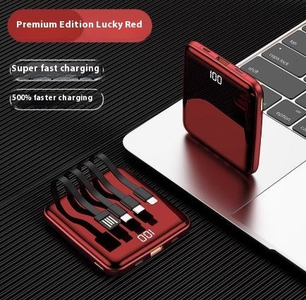 Large Capacity Super Fast Charge Wall Plug with Cable Power Bank Qingying Edition - Teleplus large capacity super fast