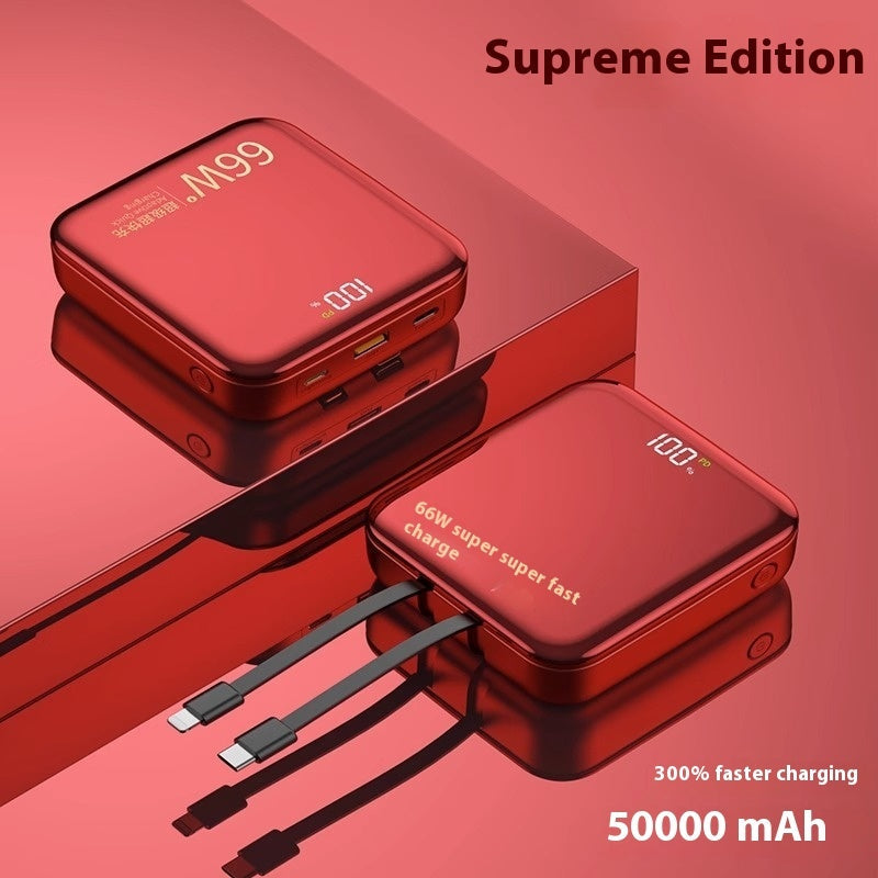 Large Capacity Super Fast Charge Wall Plug with Cable Power Bank Qingying Edition - Teleplus large capacity super fast