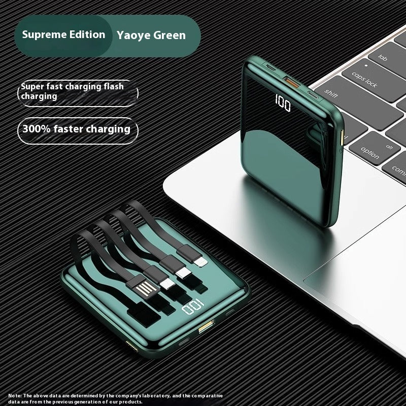 Large Capacity Super Fast Charge Wall Plug with Cable Power Bank Qingying Edition - Teleplus large capacity super fast