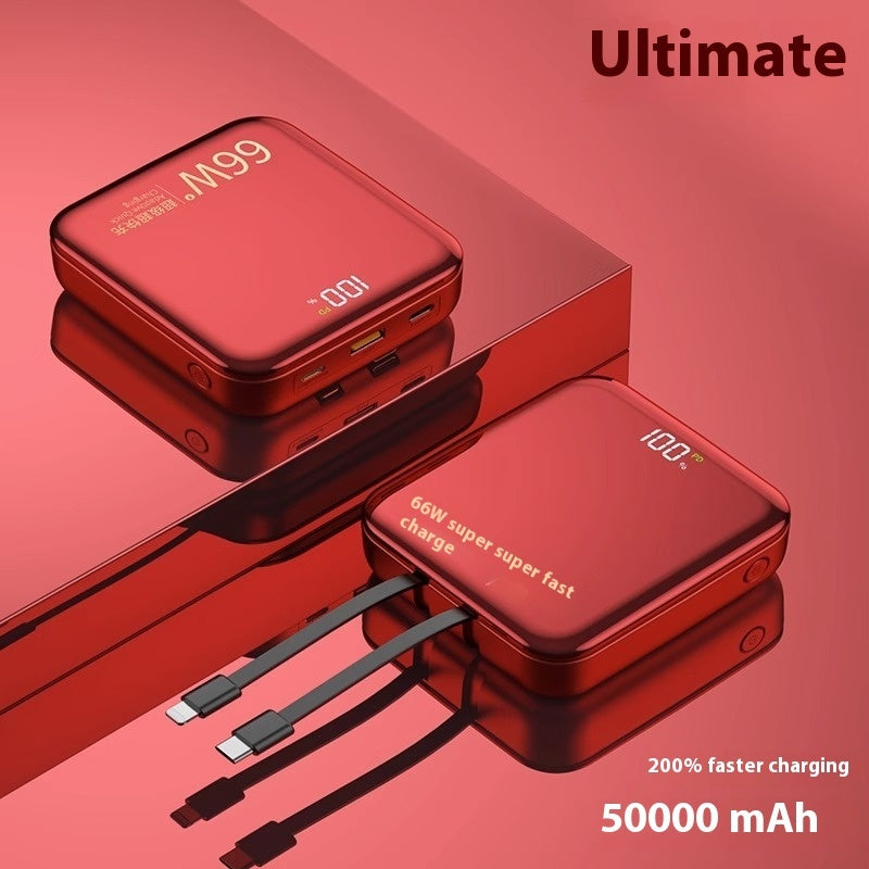 Large Capacity Super Fast Charge Wall Plug with Cable Power Bank Qingying Edition - Teleplus large capacity super fast