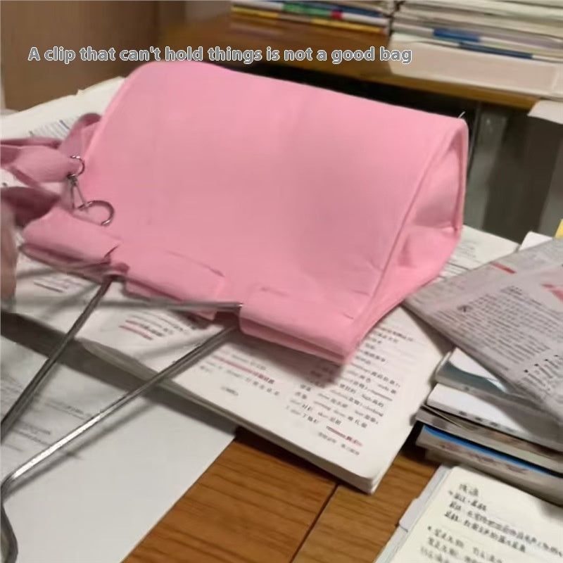 Large Capacity Swallowtail Clip Crossbody Handbag with Binder Clips for Daily - Use large capacity swallowtail clip