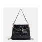 Large Capacity Tote Shoulder Messenger Bag with Sandwich Pocket and Rhombus Design - large capacity tote shoulder