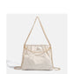 Large Capacity Tote Shoulder Messenger Bag with Sandwich Pocket and Rhombus Design - large capacity tote shoulder