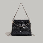 Large Capacity Tote Shoulder Messenger Bag with Sandwich Pocket and Rhombus Design - large capacity tote shoulder