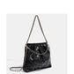 Large Capacity Tote Shoulder Messenger Bag with Sandwich Pocket and Rhombus Design - large capacity tote shoulder