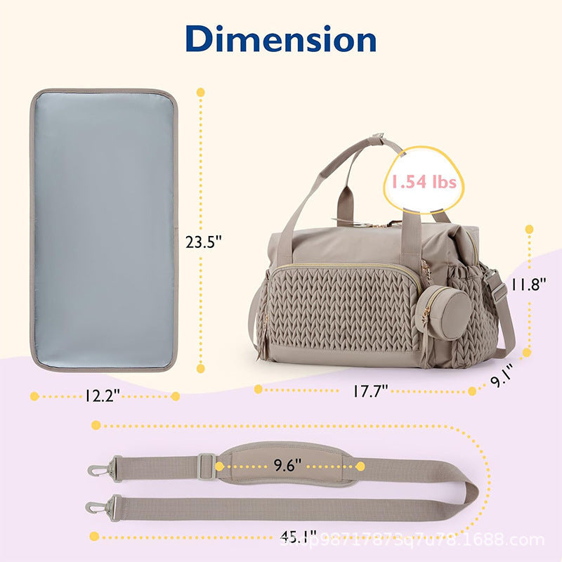 Large Capacity Travel Handbag with Striped Design and Curved Shoulder Strap - Teleplus striped handbag large capacity