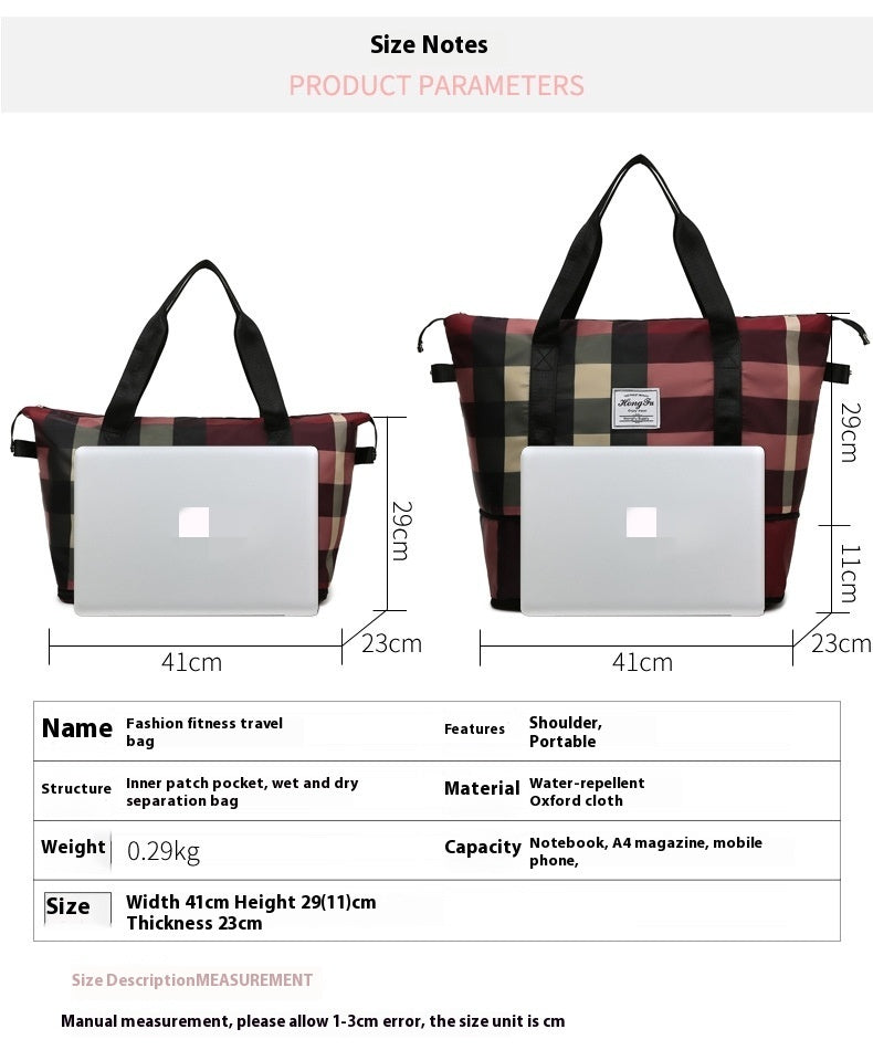 Large Capacity Yoga and Fitness Bag with Waterproof Polyester Lining - Teleplus portable fitness bag large capacity yoga