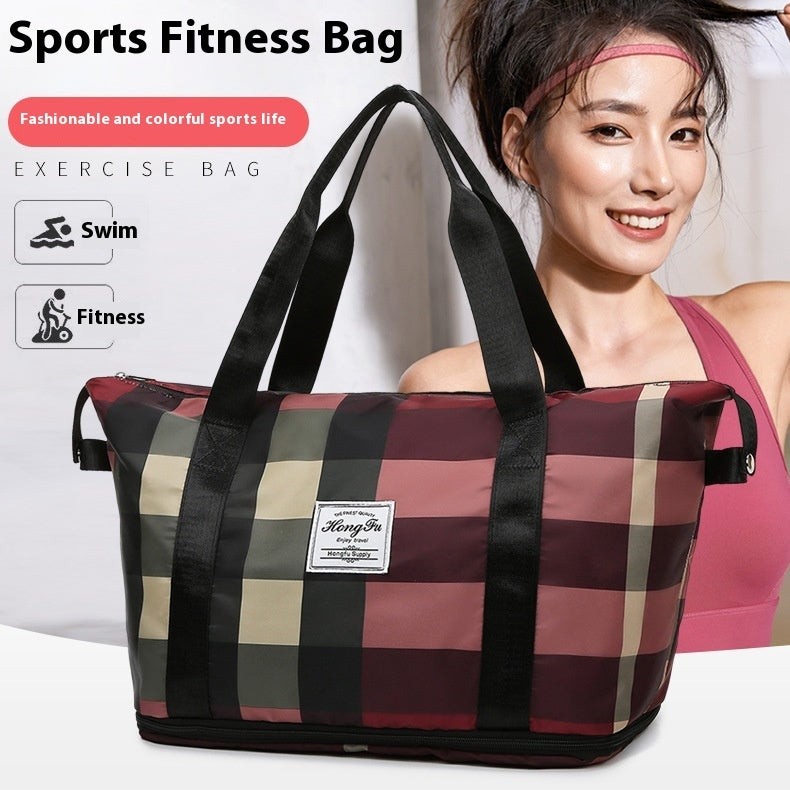 Large Capacity Yoga and Fitness Bag with Waterproof Polyester Lining - Teleplus portable fitness bag large capacity yoga