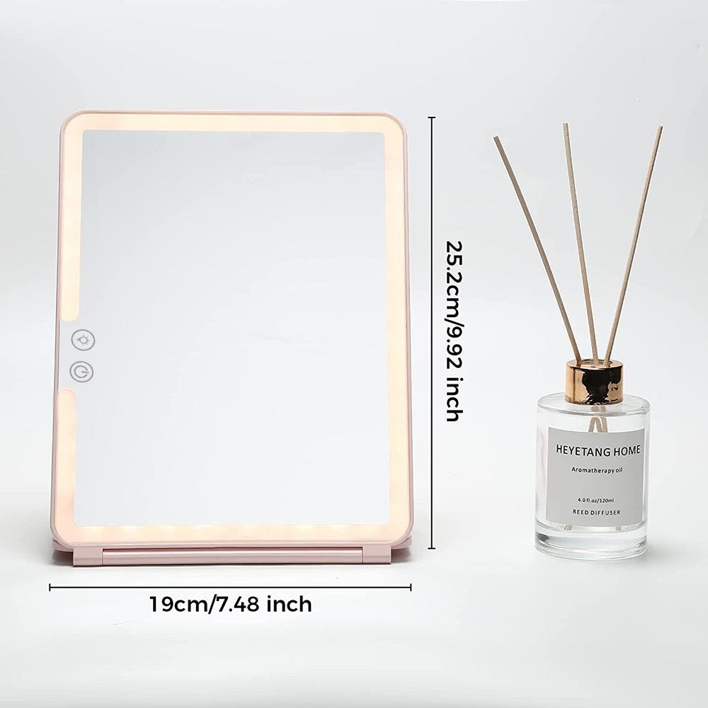 Large Cosmetic Mirror With Light Portable Make-up Rechargeable Folding Makeup - Light Portable Large Cosmetic Mirror