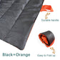 Large Dog Bed Black Orange Cotton Cushion with Travel Bag 105x70 cm