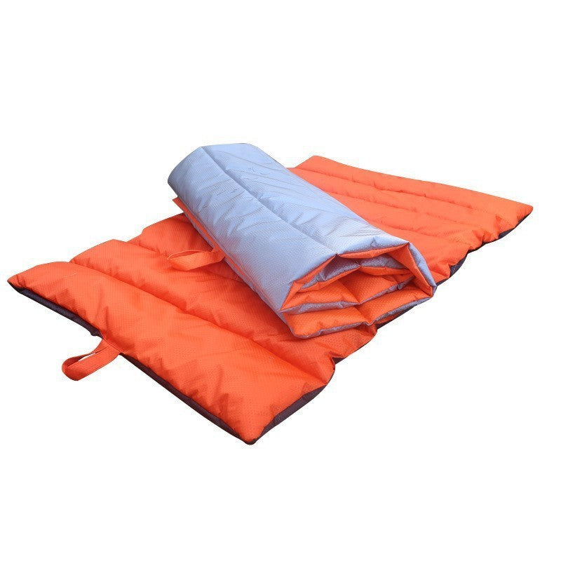 Large Dog Bed Black Orange Cotton Cushion with Travel Bag 105x70 cm