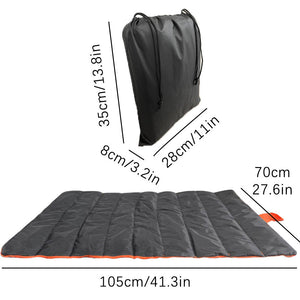 Large Dog Bed Black Orange Cotton Cushion with Travel Bag 105x70 cm