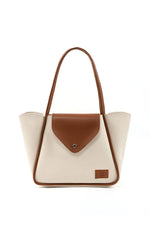 Large Faux Leather Snap Closure Tote Bag Single Compartment Hand Arm and Shoulder Bag