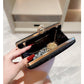 Large Polyester Suitcase with Fashion Rhinestone Ring and Wallet - Stay Shiny the fashion rhinestone ring