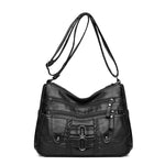 Large Space Knitted Messenger Bag with Polyester Lining for Daily - Teleplus Use knitted messenger bag large space