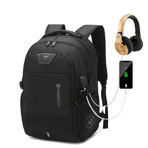 Large Waterproof Nylon Travel Bag 36-55L with Laptop and Zipper Pockets - 55L Compartment Teleplus