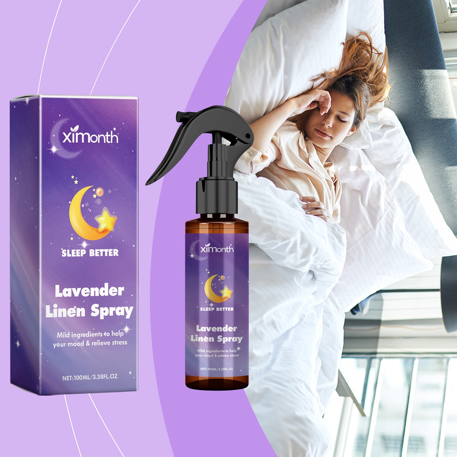 Lavender Essential Oil Body Care Kit with Spray and Extracts - Teleplus lavender essential oil care spray