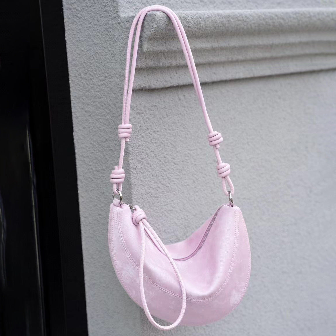 Layer Cattlehide Leather Fashion Shoulder Bag with Sandwich Zipper Design - for Women layer cattlehide leather fashion