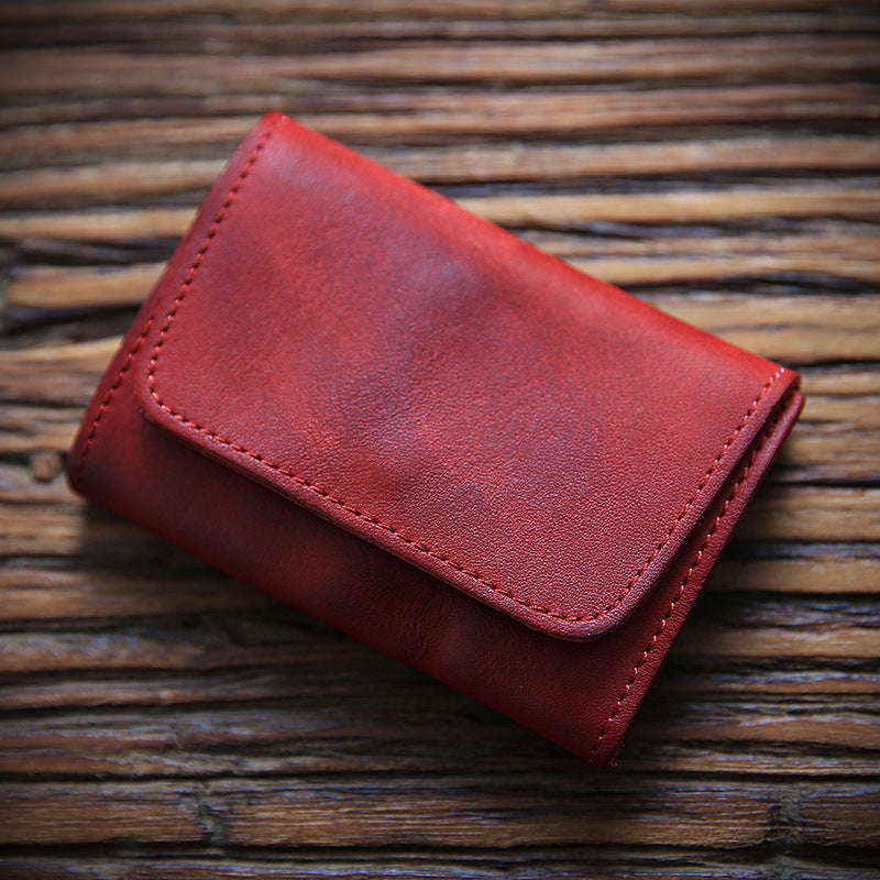 Layer Cowhide Leather Bag in Retro Dark Coffee Yellow Brown Black Red - Snag a Wallet for Flair united states chf layer