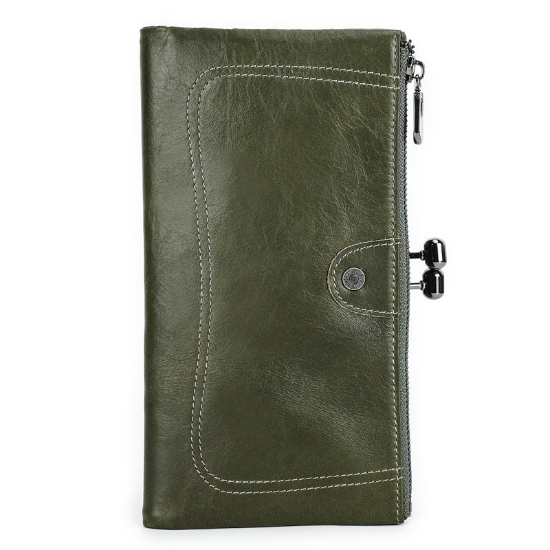 Layer Cowhide Leather Purse for Daily Use with Genuine US Craftsmanship - Wallet: Black Angel of Style Awaits united