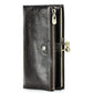 Layer Cowhide Leather Purse for Daily Use with Genuine US Craftsmanship - Wallet: Black Angel of Style Awaits united