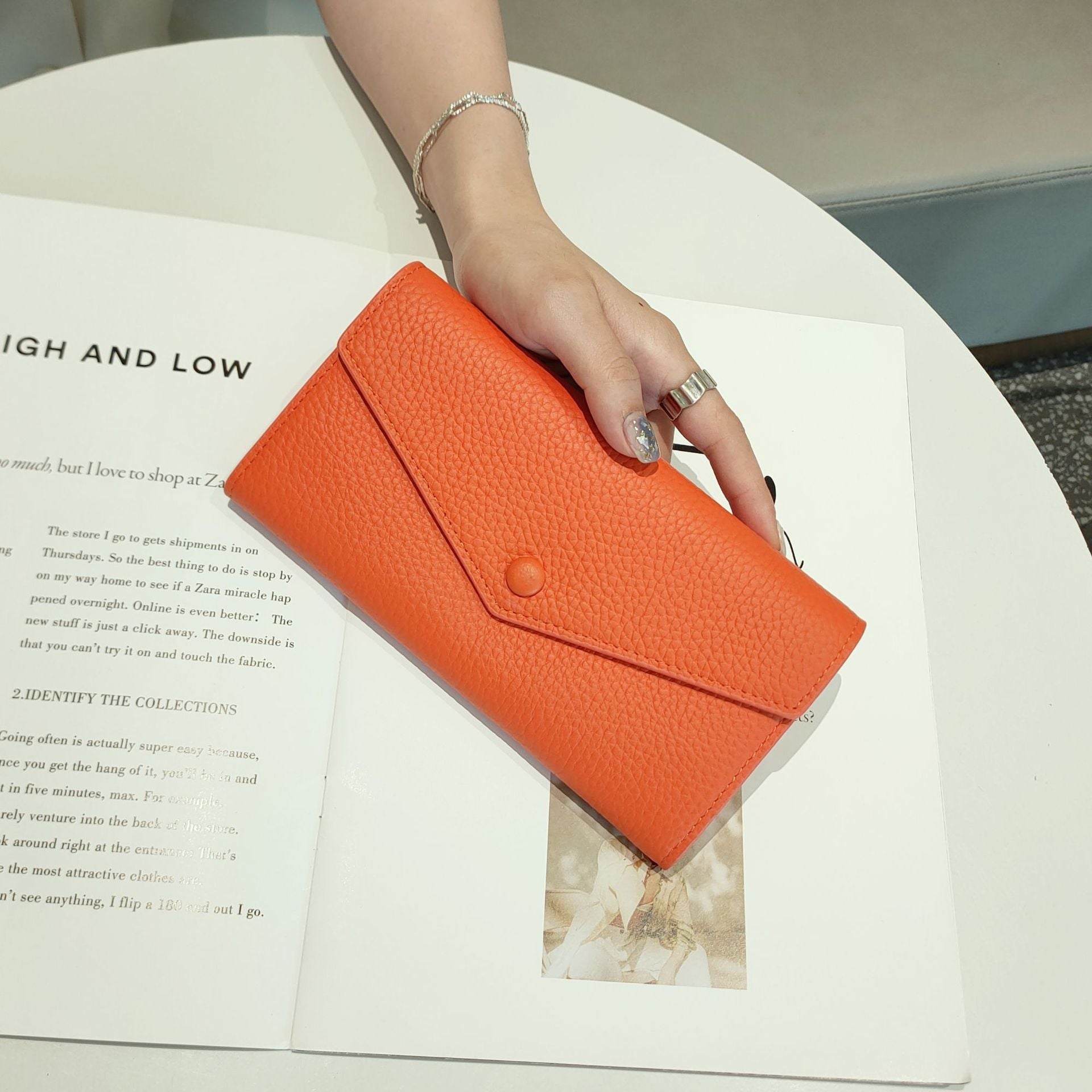 Layer Cowhide Leather Wallet in Bright Colors for the United States Market - Purse Perfection Comedy united states chf