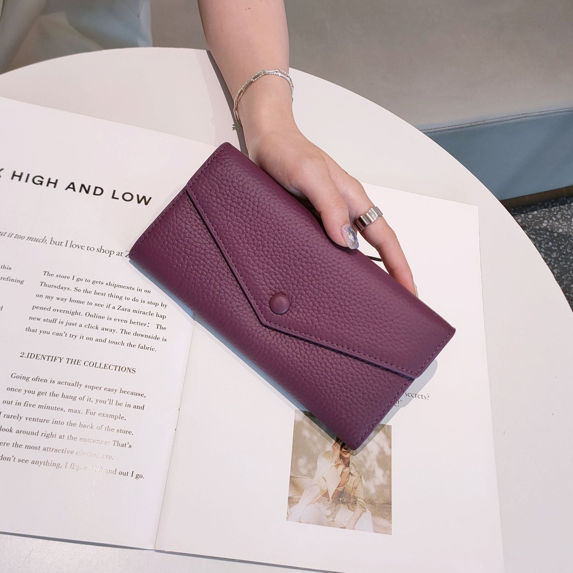 Layer Cowhide Leather Wallet in Bright Colors for the United States Market - Purse Perfection Comedy united states chf