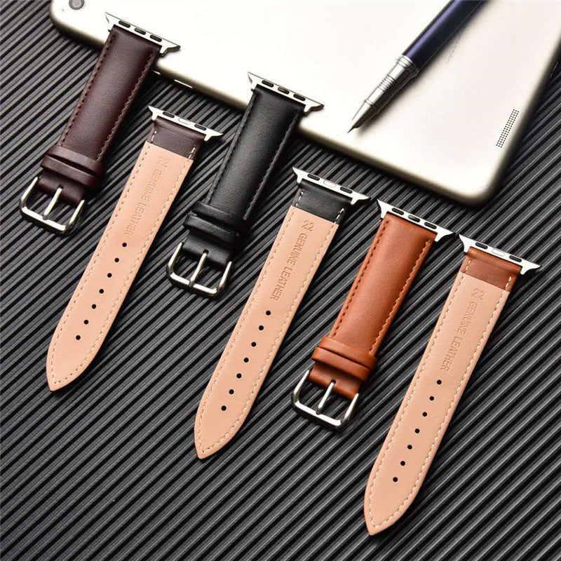 Layer Cowhide Leather Watch Strap Wristband with Buckle - First for Style layer cowhide leather strap watch wristband