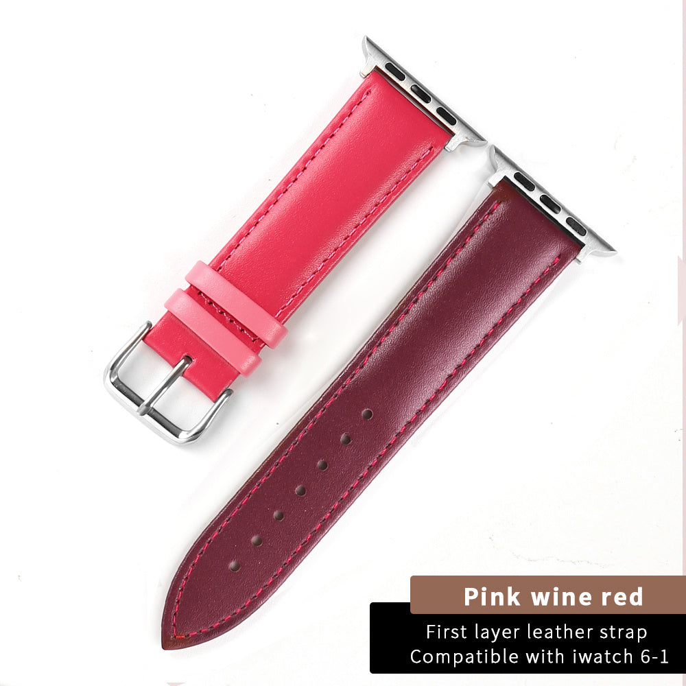 Layer Cowhide Leather Watch Strap Wristband with Buckle - First for Style layer cowhide leather strap watch wristband
