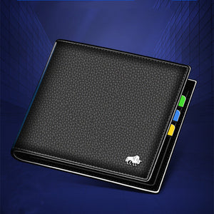 Layer Cowhide Polyester Crossbody Bag with Gold Logo in Brown Black Blue - Wallet a for Card Hoarders united states chf