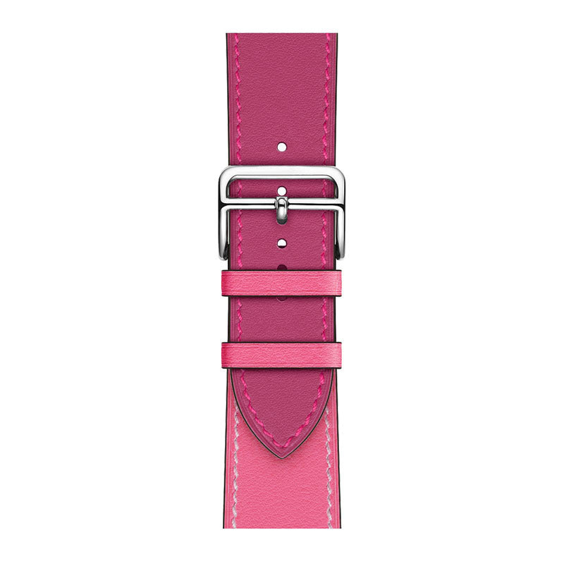 Layer Cowhide PU Leather Watch Band in Multiple Colors - That Even Time Approves cowhide pu leather layer watch band