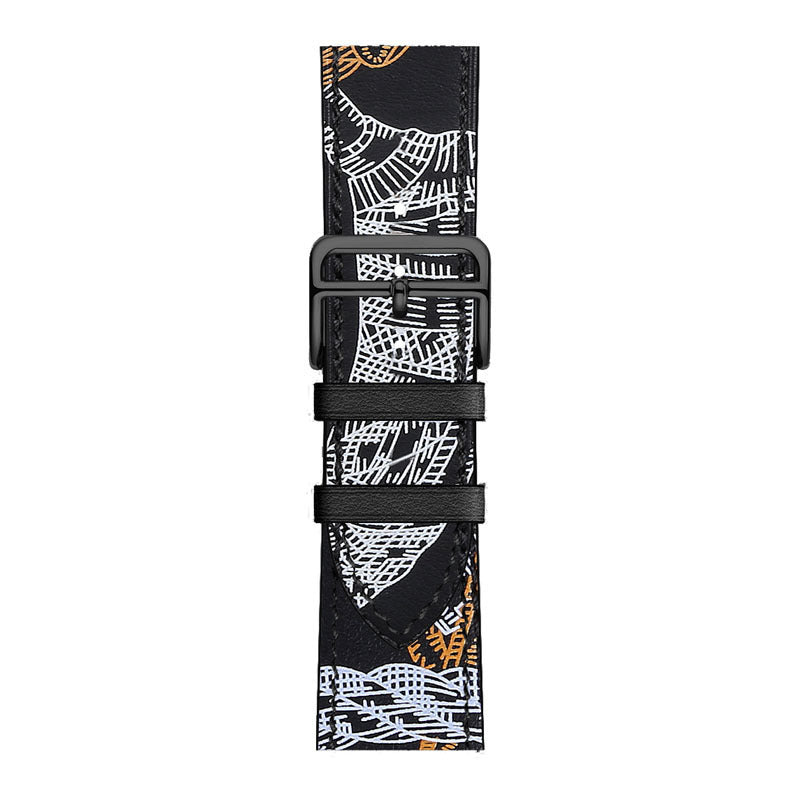 Layer Cowhide PU Leather Watch Band in Multiple Colors - That Even Time Approves cowhide pu leather layer watch band